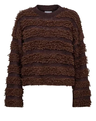 Nümph - Pullover mit Fransen schwarz - Gr. - XS