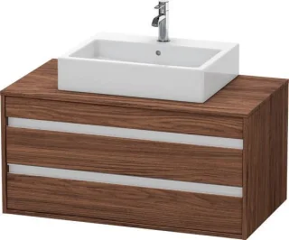 Duravit Ketho Konsolenwaschtischunterbau wandhängend Nussbaum dunkel Matt 1000x550x496 mm - KT665502 KT665502121