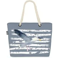 VOID Strandtasche (1-tlg), Möwe Vogel Nordsee Urlaub Meer Vogel