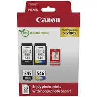 Canon PG-545 & CL-546 Tintenpatrone (Set, inkl. Fotoglanzpapier 10x15 cm)