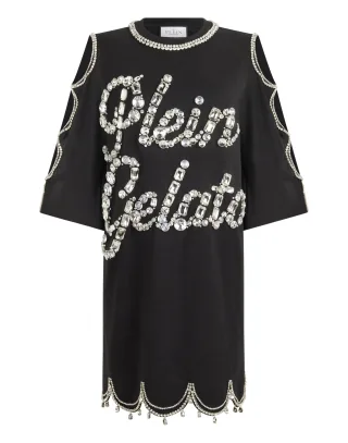 Mini T-Shirt Dress Crystal Waves
