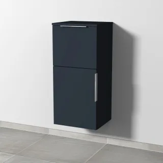 Sanipa 3way Mittelschrank mit 1 Tür und 1 Auszug, Marine-Matt, UP1281R UP1281R