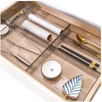 Creliv Schubladeneinsatz Modularer Besteckkasten Set – Schubladen Ordnungssystem S–XL (Größe: S), 10x10cm