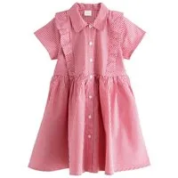 Next Hemdblusenkleid Schulkleid mit Vichykaros und Rüschen (1-tlg)