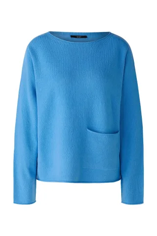 Oui - Pullover Wollmischung corn flower - Gr. - 36
