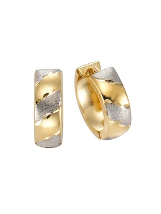 Fascination by Ellen K. Klappcreolen 585 Gold zweifarbig 15mm