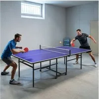 SPORTNOW Tischtennisplatte mit 2 Tischtennisschlägern, 3 Bällen (Tischtennisspiel-Set, 1-tlg., Tischtennistisch), Das Netz ist im Lieferumfang enthalten