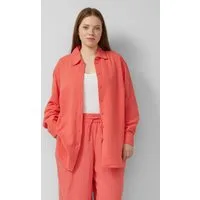 QS Langarmbluse Bluse Musselin Bluse mit überschnittener Schuler