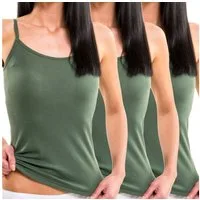 HERMKO Achseltop 1560 (Pack, 3er) Träger Top, Bio-Baumwolle, Spaghettiträger, Shirt, Basic