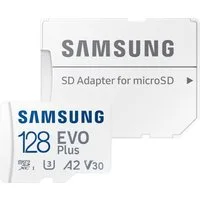 Samsung EVO Plus (2024) inkl. SD-Adapter Speicherkarte (128 GB, Video Speed Class 30 (V30)/UHS Speed Class 3 (U3), 160 MB/s Lesegeschwindigkeit)