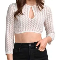 KRÜGER COLLECTION Dirndlbluse Dirndlbluse Erija Dreiviertelarm ecru