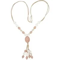 COLLEZIONE ALESSANDRO Lange Kette Marbelle, echte Steine an hochwertigem Band