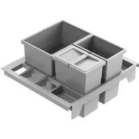 Hailo Einbaumülleimer Hailo Abfallsammler 3620631 Separato-K 600 Einsatz 2x 8,5+18L Hellgrau