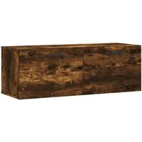 vidaXL Hängeschrank Wandschrank Räuchereiche 100x36,5x35 cm Holzwerkstoff (1-St)