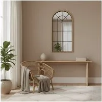 EDAXO Wandspiegel Großer dekorativer Wandspiegel ARCUS, 110 x 56 cm, Fensterstil