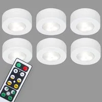 Briloner Leuchten Schrankleuchte 2632-066, Dimmfunktion, LED fest integriert, 2700K - Extra-Warmweiß, Push Light, 5,8x2,6cm, Weiß, Schrank, Schublade, Küchenlampe, Deko