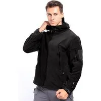 TAN.TOMI Fleecejacke Herren Fleece Jacke Outdoor Winddicht Kapuzenjacke (für die Übergangszeit) Aus Fleece schnelltrocknend outdoor Arbeit und Abenteuer