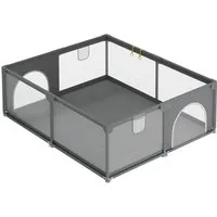 Clanmacy Laufgitter Baby Laufgitter Laufstall Baby Krabbelgitter 1,5m×1,8m Absperrgitter