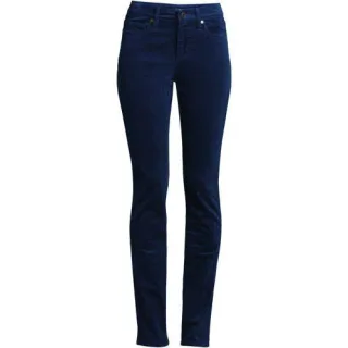 Straight Fit Cordhose Mid Waist für Damen in Plus-Größe, Damen, size: plus, Blau, Baumwoll-Mischung, by Lands' End