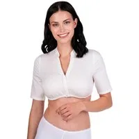 MarJo Dirndlbluse Dirndlbluse - HIRSCHAU - offweiß, weiß