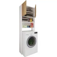 VCM Waschmaschinenumbauschrank Überbauschrank Waschmaschine Überbau Schrank Jutas (1-St) 64x190x25cm Überschrank, Waschmaschinenüberbauschrank