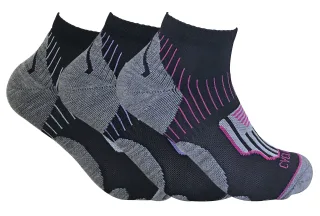 3 Paar Damen Anti Schweiß Knöchel Trainer Sport Socken mit Ferse Polsterung