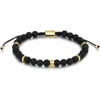 Männerglanz Armband schwarz, mit Achat
