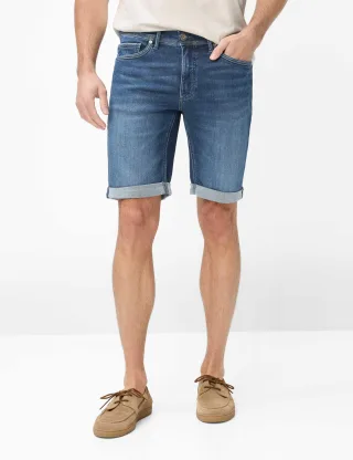 Brax Herren Bermuda Style CHRIS B FADED MEMORY USED, denim dunkelblau, Gr. 34