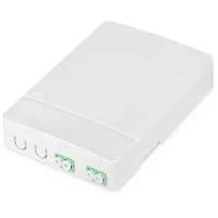 FTTH Gehäuse mit 2x LC/APC DX Kupplung weiß