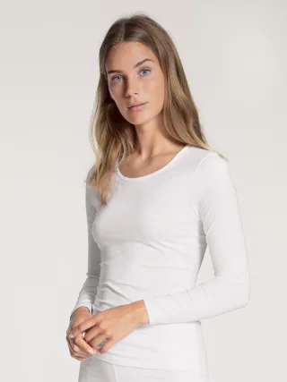 CALIDA - DAMEN Top langarm weiss - Gr. - S