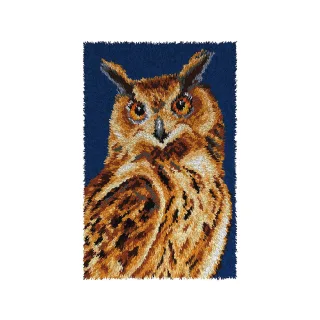 Knüpfteppich "Eule", 50 x 74,5 cm