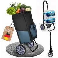 Allyson Einkaufstrolley Allyson Einkaufswagen Trolley Klappbar – Belastbar & Geräuschlos, 45 l, Klappbares Leichtbau-Gestell mit ergonomischem Soft-Touch-Griff