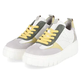 Gabor Plateau Sneaker  Beige - Gr. 37 -  Leder und Textil