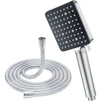 UE Stock Handbrause Universal 6 Modi Handbrause Duschkopf mit150cm Schlauch Silber Schwarz, (2-tlg), ideal für entspannende Duschen
