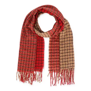 Halsüberkopf Accessoires - 45x180 Schal Tweed-Patch rot - Gr. - OS