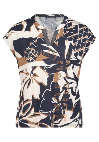 Betty Barclay - Casual-Shirt Dark Blue/Nature - Gr. - 38