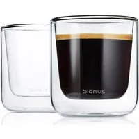blomus Thermoglas NERO, 2-tlg., Glas, Doppelwandig, Inhalt 200 ml, 2-teilig