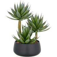 Kunstpflanze Agave blue glow, Creativ green, Höhe 28 cm, mit dekorativem Kies