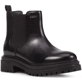 Geox D Iridea B Leder Damenstiefel Schwarz