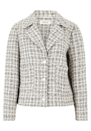 CARTOON - Tweedblazer grau/weiß - Gr. - 38