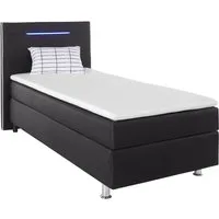 COLLECTION AB Boxspringbett London, inklusive Topper und Kissen, mit LED-Beleuchtung, Boxspringbett erhältlich in 90cmx200cm, 140cmx200cm & 180cmx200cm