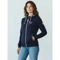 Dry Fashion Kapuzensweatjacke Juist Damen Sweatjacke Jacke mit Kapuze - Freizeitjacke Kapuzenjacke Verstellbare Kapuze, Frontreißverschluss, Reißverschluss-Seitentaschen