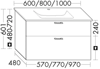 Burgbad WTU.-Schr. Sys30 PG1 Aqua 601x770x480 Tectona Dekor Zimt, WYLS077F6316 WYLS077F6316