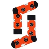 Happy Socks Socken Tagessocke Crew Halloween Smiley orange 1er