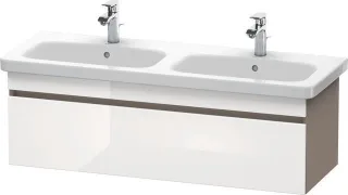 Duravit DuraStyle Waschtischunterbau wandhängend Weiß & Basalt Hochglanz & Matt 1230x448x398 mm - DS DS639802243
