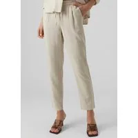 Vero Moda Schlupfhose VMJESMILO MW ANKLE PANTS WVN NOOS mit Leinen, elastisches Bündchen und Kordelzug