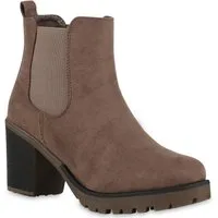 VAN HILL 61152738 KY KA523-1(Duplicate) Damen Stiefeletten New Khaki 38 Chelseaboots Schuhe