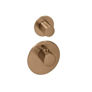 Herzbach Design iX PVD Fertigmontageset 21.521010.1.39 Copper Steel, für Universal-Thermostat-Modul, rund