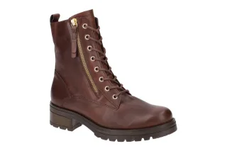 Gabor 72.785 - KRETA - Damen Stiefeletten Braun Sattel Effect/Gold Blockabsat...