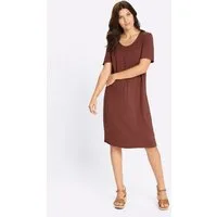 Sieh an! Jerseykleid Jersey-Kleid Kurzarm